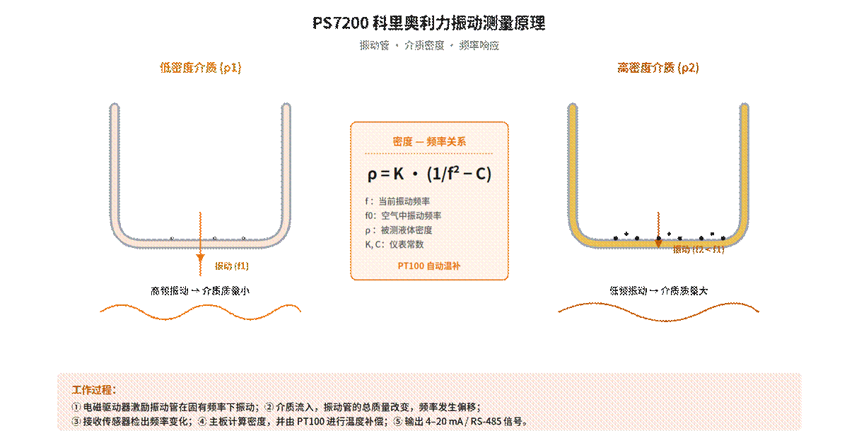 Coriolis density meter