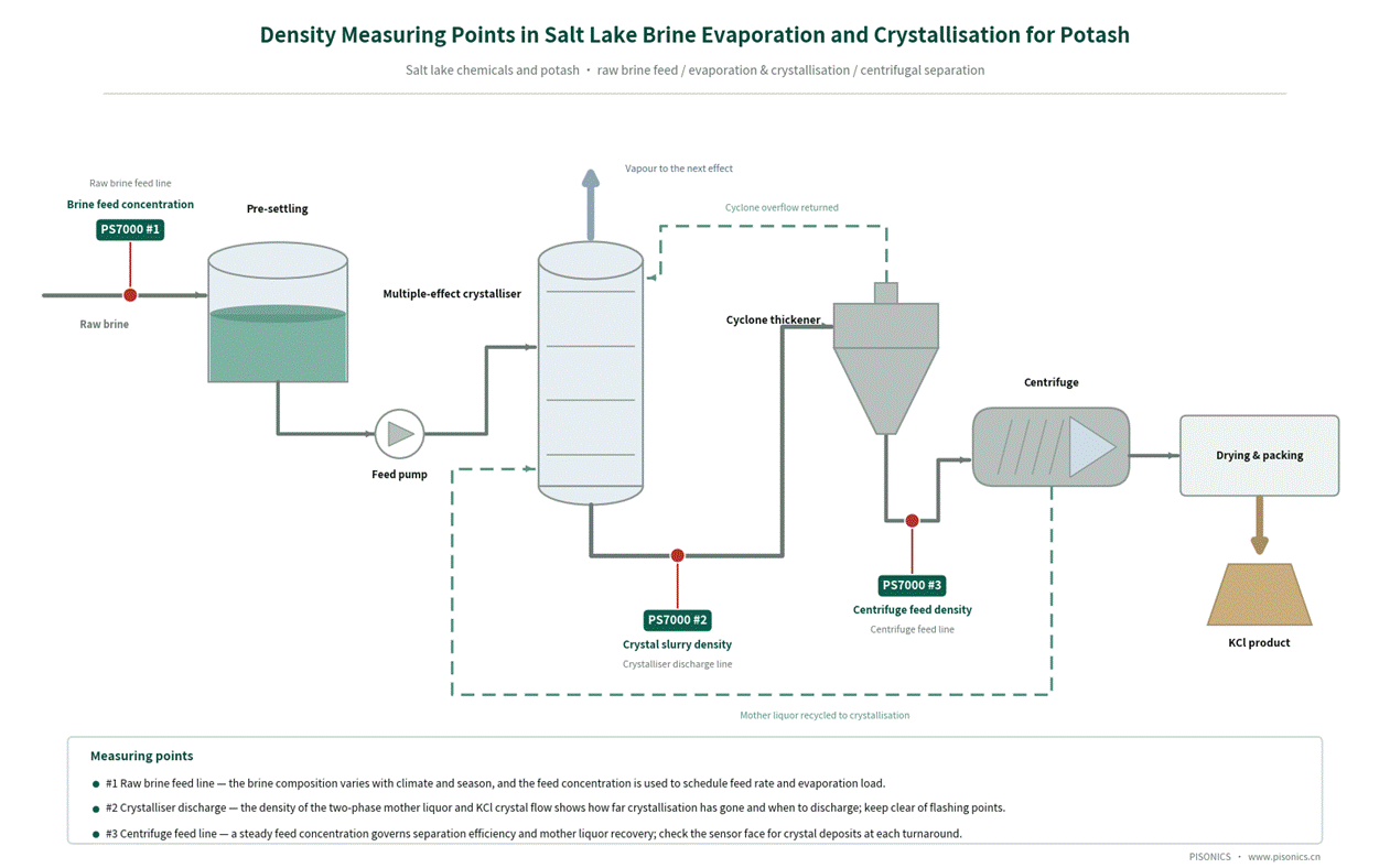 Density Measurement of Salt Lake Brine  Potash Fertilizer Evaporation-Crystallization Solid-Bearing Two-Phase Flow