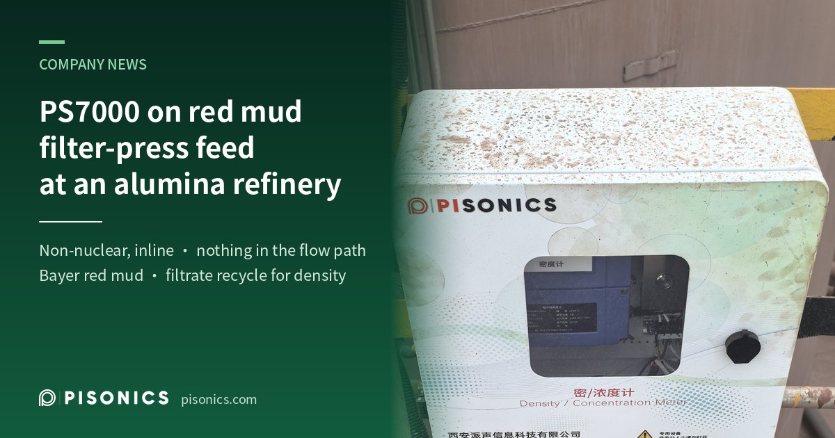 PS7000 Enters Service on Red Mud Filter-Press Feed at an Alumina Refinery