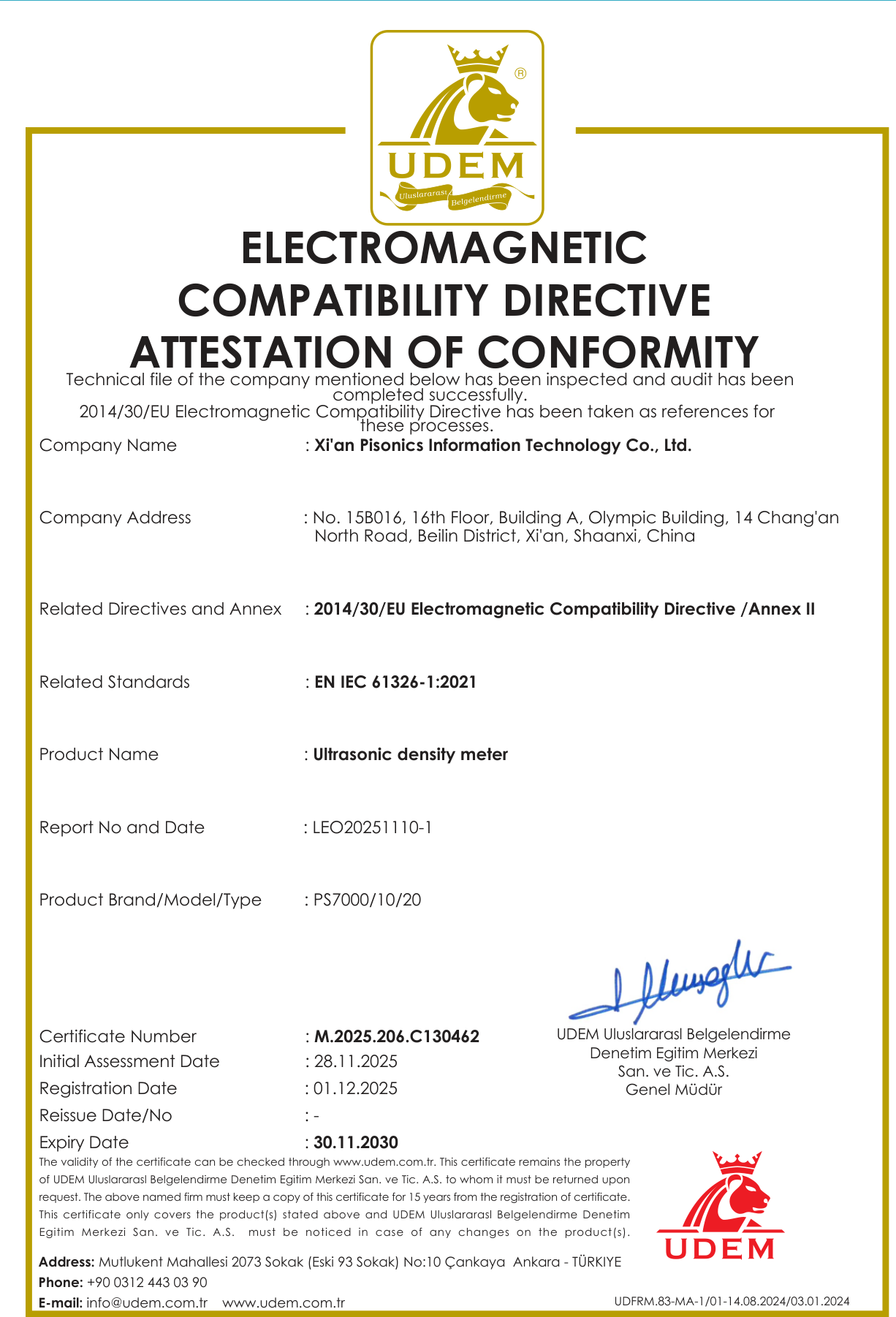 Pisonics’ ultrasonic density meter has been awarded the EU CE certification, marking a new milestone in product quality.